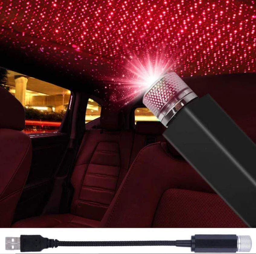 Star Lamp USB Car Star Ceiling Light Sky Projection Lamp (Red) - KN Enterprises