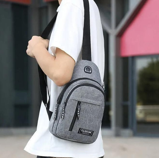 Stylish gray portable waterproof backpack with multiple pockets for everyday use