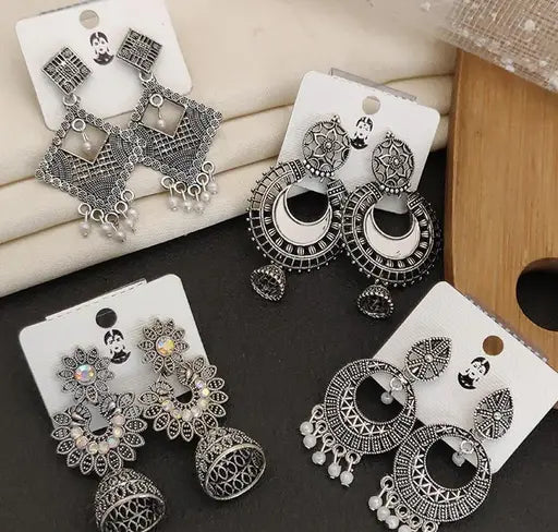 Stylish collection of latest design drop earrings in various shapes and embellishments