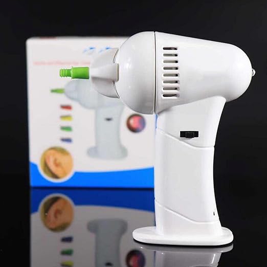 Painless ear cleaning device in white design with ergonomic handle for easy use