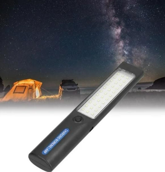 Solar rechargeable magnetic lights with bright LED for outdoor camping and emergency use